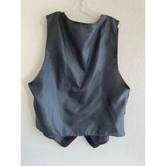 Blair Boutique Women's Vintage Patchwork Velvet Vest Multicolor Size M - Picture 2 of 4